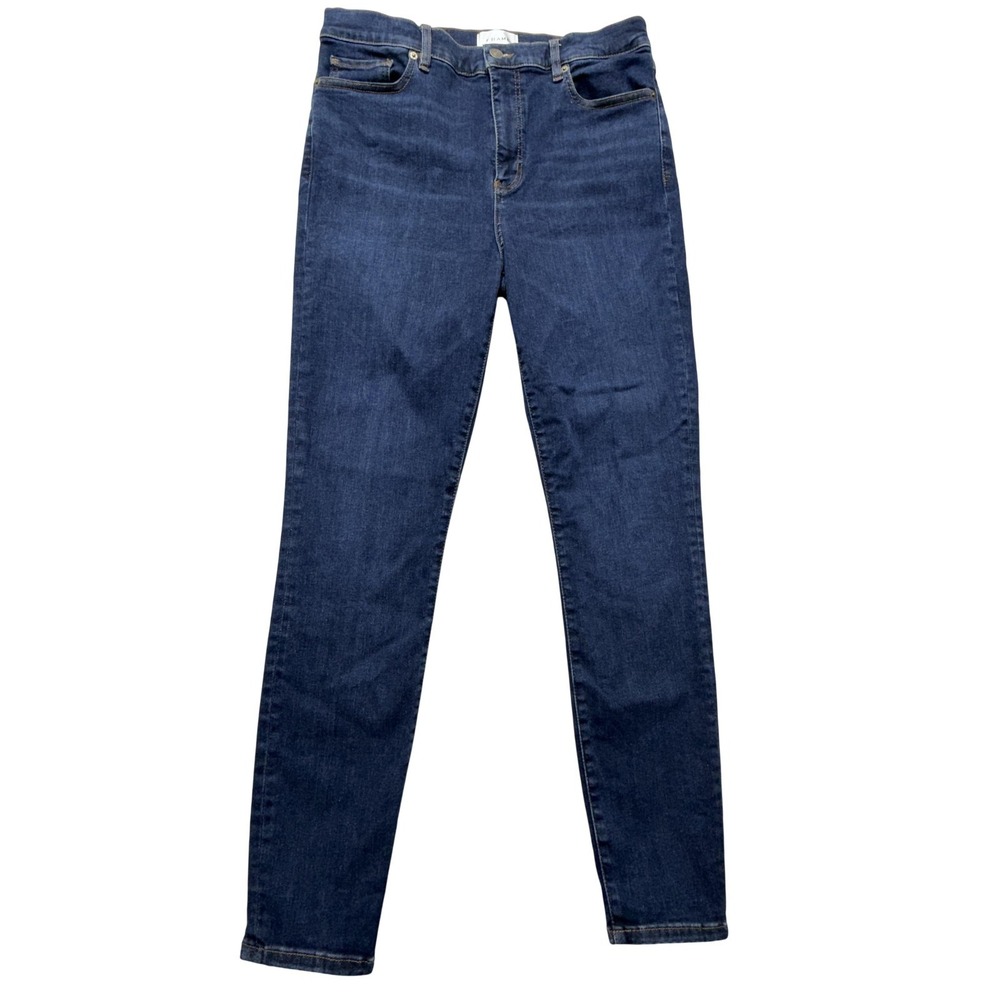 FRAME The Alix Skinny Jeans Womens 33x27.5 Blue Dark Wash‎ Stretch Denim Tag 32